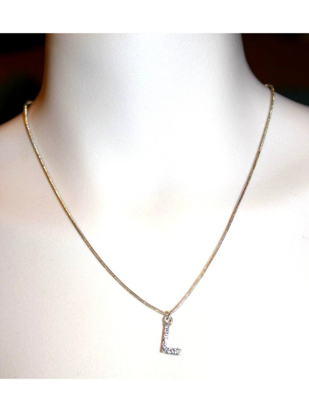 Limited Too "L" Initial Charm Pendant Necklace Vintage Y2K Deadstock NLM Child